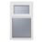 Crystal  Top Opening Obscure Triple-Glazed Casement White uPVC Window 905mm x 1040mm