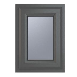 Crystal  Top Opening Obscure Triple-Glazed Casement Anthracite on White uPVC Window 610mm x 610mm