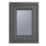 Crystal  Top Opening Obscure Triple-Glazed Casement Anthracite on White uPVC Window 610mm x 610mm