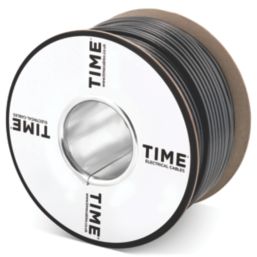 Time RG6 Black 2-Core Shotgun Coaxial Cable 25m Drum