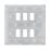 British General Nexus Metal Grid 6-Module Grid Faceplate Brushed Steel