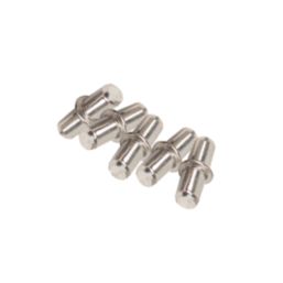 Essentials MDF Round Shelf Supports Silver 100 Pack