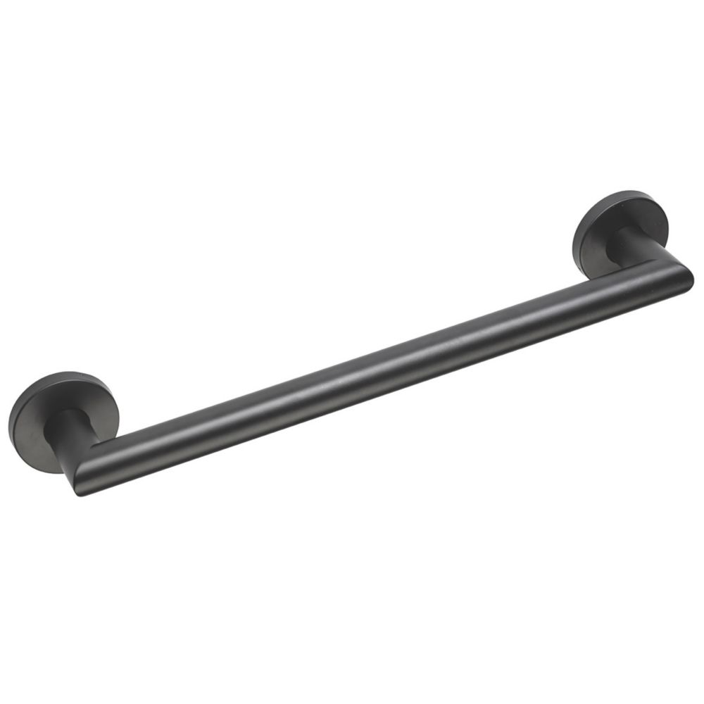 Croydex Straight Household Grab Bar Black 450mm - Screwfix