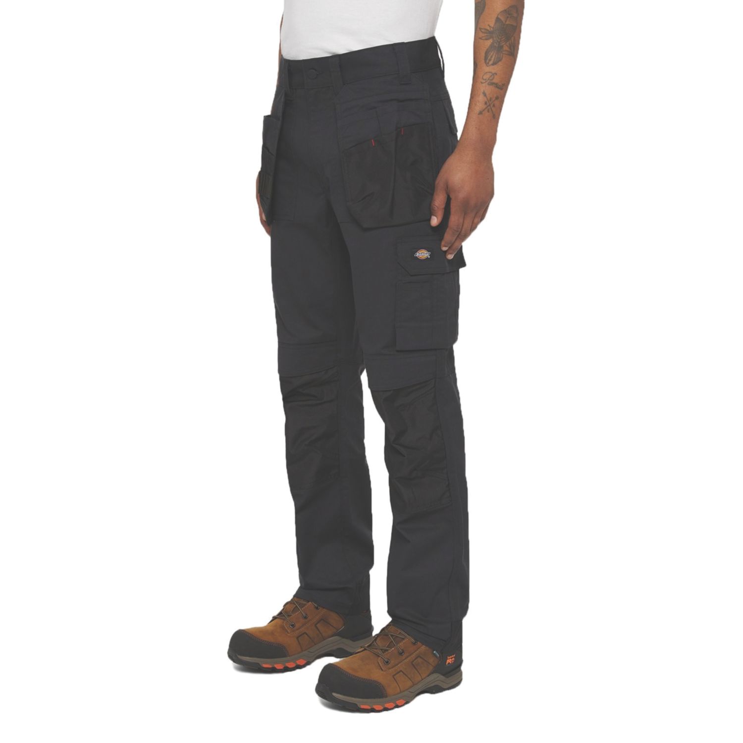 Dickies Multi Pocket Utility Work Trousers Black 30" W 32" L (981TN)