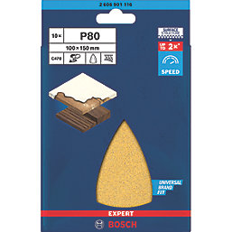 Bosch Expert C470 80 Grit 7-Hole Punched Multi-Material Sandpaper 150mm x 100mm 10 Pack