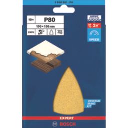 Bosch Expert C470 80 Grit 7-Hole Punched Multi-Material Sandpaper 150mm x 100mm 10 Pack