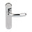 Serozzetta Shape Fire Rated Latch Lever on Backplate Door Handles Pair Polished Chrome