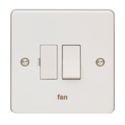 Crabtree Capital 13A Switched Fan Fused Spur  White