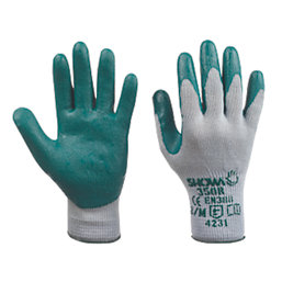 Showa 350R Nitrile Gloves Green Medium