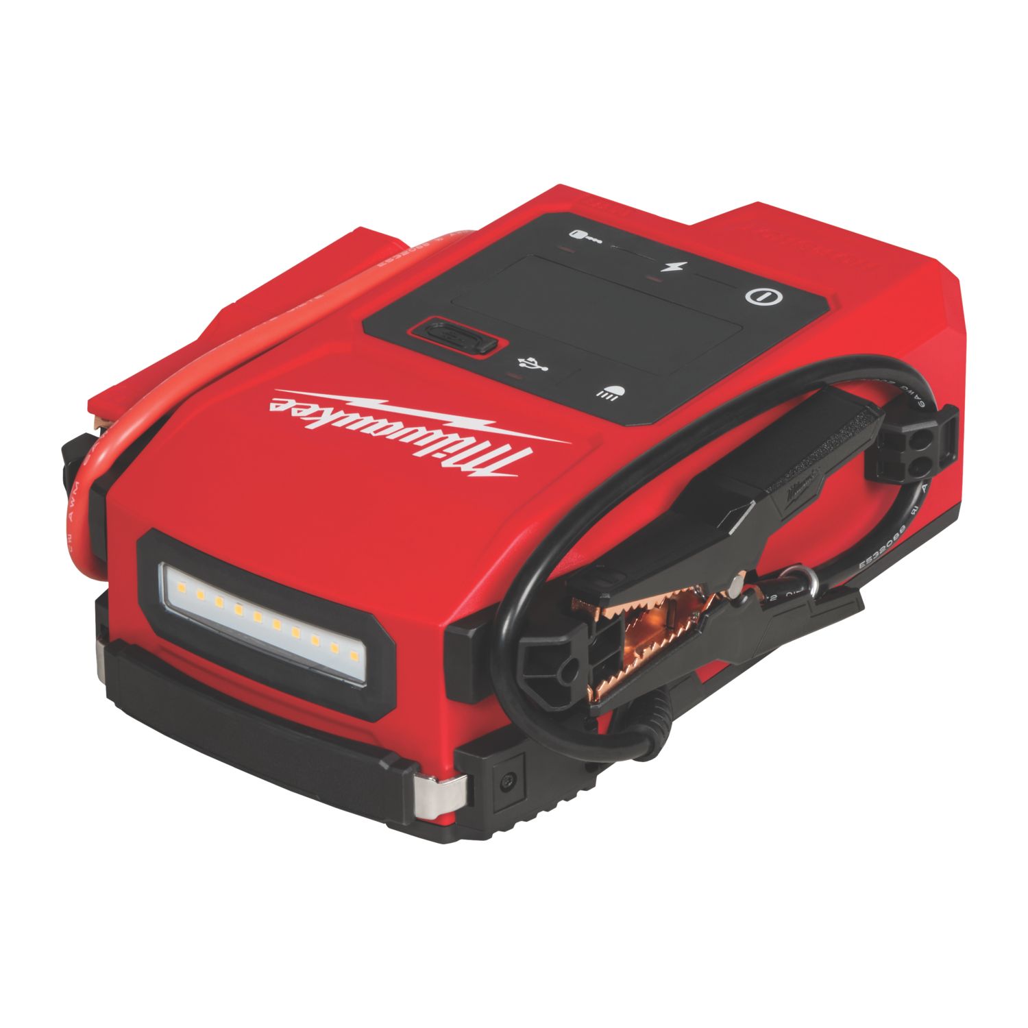 Milwaukee M18 JS2000-0 2000Ah 18V Li-Ion RedLithium Jump Starter + 2.1A 1-Outlet Type C USB Charger - Bare (982EN)