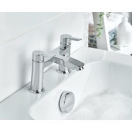Bristan Apelo Chrome-Plated 135mm Deck Mounted Lever 2 Tap Holes Bath Mixer Tap