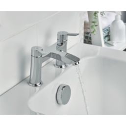 Bristan Apelo Chrome-Plated 135mm Deck Mounted Lever 2 Tap Holes Bath Mixer Tap