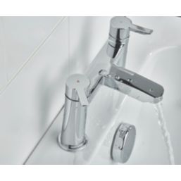 Bristan Apelo Chrome-Plated 135mm Deck Mounted Lever 2 Tap Holes Bath Mixer Tap