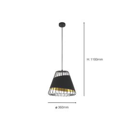 Eglo Austell Pendant Light Black