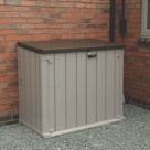 Forest  842Ltr 4' 6" x 2' 6" (Nominal) Plastic Garden Storage Box Taupe Grey/Brown