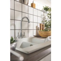 Streame by Abode Zermat Swan Dual-Lever Mono Mixer Chrome