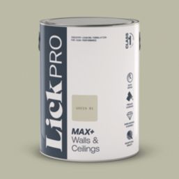 LickPro Max+ 5Ltr Green 01 Matt Emulsion  Paint