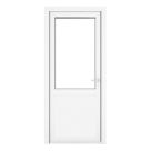 Crystal  1-Panel 1-Clear Light Left-Handed White uPVC Back Door 2090mm x 920mm