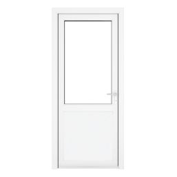 Crystal  1-Panel 1-Clear Light Left-Handed White uPVC Back Door 2090mm x 920mm