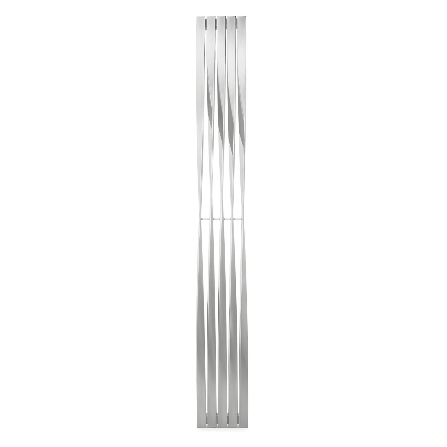 Time Twister 1800mm x 220mm 2384BTU Matt Chrome Vertical Designer Radiator (982KL)