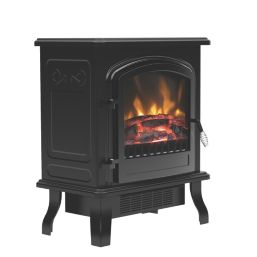 Be Modern Colman Black Electric Freestanding Stove 445mm x 528mm