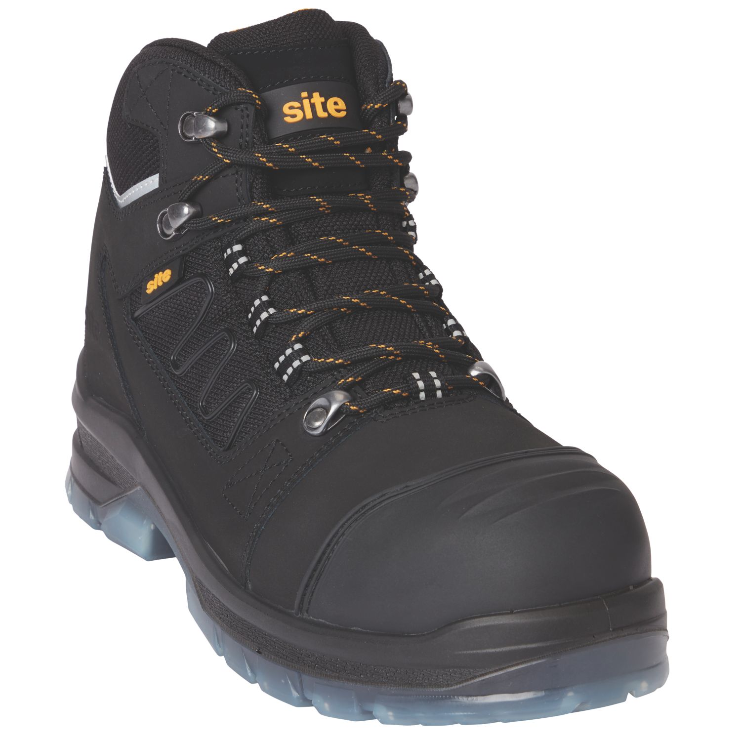 Site Natron Size 8 Black Waterproof Steel Toe Cap Safety Boots (982PF)