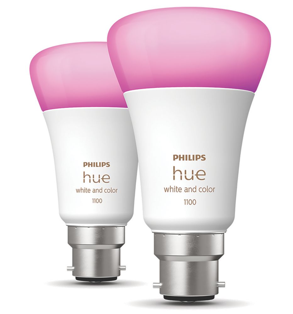 Philips Hue GU10 RGB & White LED Smart Light Bulb 4.3W 350lm 3 Pack -  Screwfix