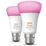Philips Hue  B22 A19 RGB & White LED Smart Light Bulb 9W 806lm 2 Pack