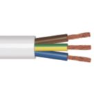 Time 3093Y White 3-Core 1mm² Heat Resistant Cable 50m Drum