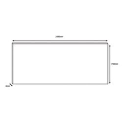 Splashwall  Grey Alloy Splashback 2440mm x 750mm x 4mm