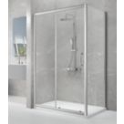 Triton Neo Eight Framed Rectangular Sliding Door Shower Enclosure  Chrome  1100mm x 800mm x 1900mm