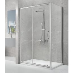 Triton Neo Eight Framed Rectangular Sliding Door Shower Enclosure  Chrome  1100mm x 800mm x 1900mm