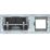 Knightsbridge  13A 2-Gang DP Combination Plate Brushed Chrome with Colour-Matched Inserts