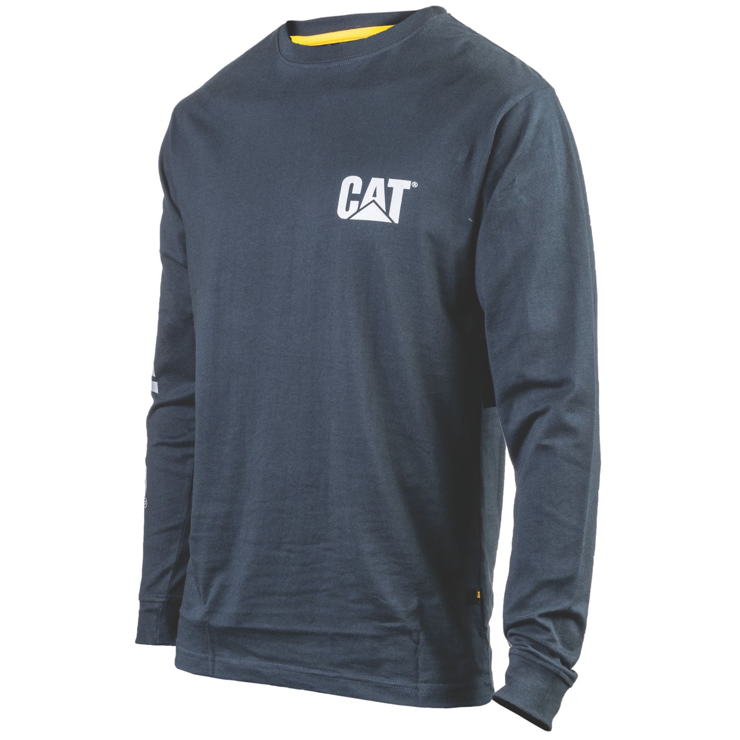 CAT Trademark Banner Long Sleeve T-Shirt Dark Marine 3X Large 54-56" Chest (982VG)
