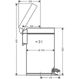 Hansgrohe AddStoris Bin Matt Black 3Ltr