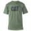 CAT Trademark Logo T-Shirt Short Sleeve Tee Shirts Dark Green 2X Large 47" Chest