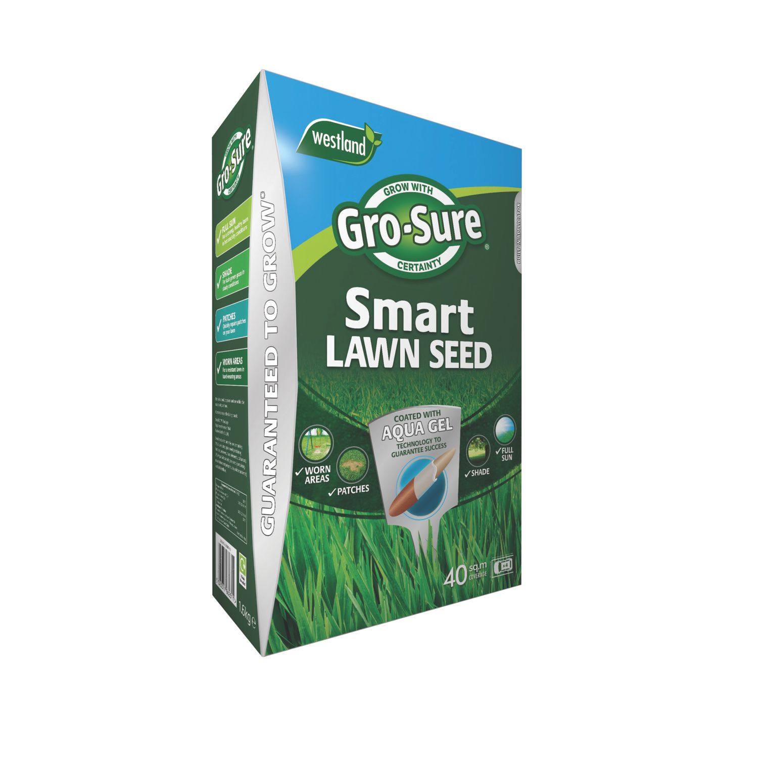 Westland Gro-Sure Smart Grass Seed 40m² 1.6kg (982YU)