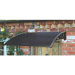 Greenhurst Easy Fit Door Canopy Black 1.2m x 0.8m x 0.23m