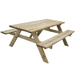 Forest Large Rectangular Garden Picnic Table 1770mm x 1530mm x 770mm