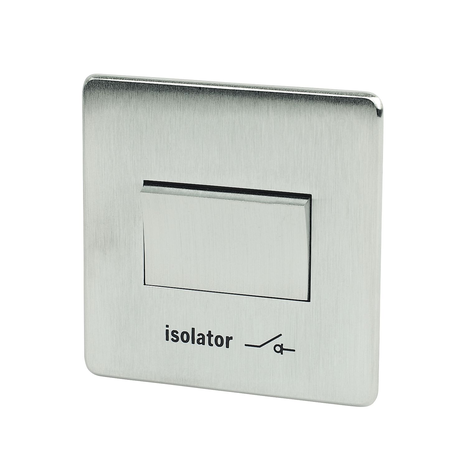 Crabtree Platinum 6A 1-Gang 3-Pole Fan Isolator Switch Satin Chrome (98340)