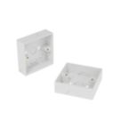 D-Line SSB28W/2 1-Gang Surface Pattress  Box 28mm 2 Pack