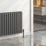 Reina Elips Double 600mm x 780mm 3113BTU Anthracite Horizontal Designer Radiator
