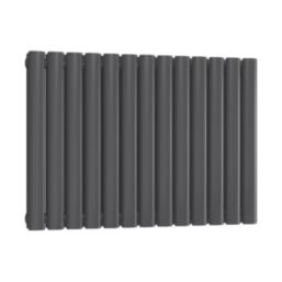 Reina Elips Double 600mm x 780mm 3113BTU Anthracite Horizontal Designer Radiator