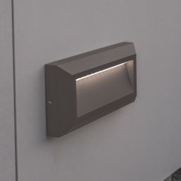 Lutec Helena Outdoor LED Brick Light Wall-Mounted Dark Grey 14W 450lm
