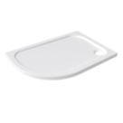 Essentials Rome Offset Quadrant Shower Tray Left-Handed Gloss 1200mm x 800mm x 45mm