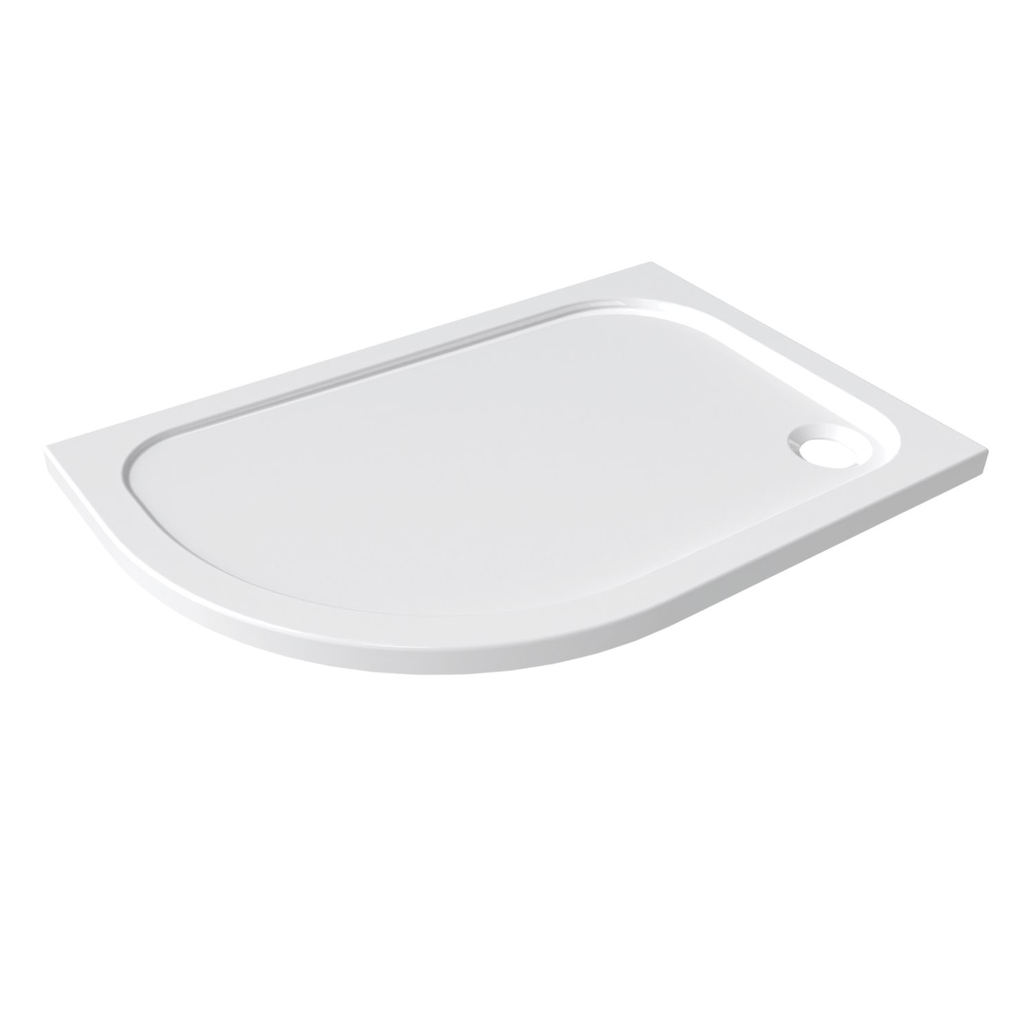 Essentials Rome Offset Quadrant Shower Tray Left-Handed Gloss 1200mm x 800mm x 45mm (983EH)