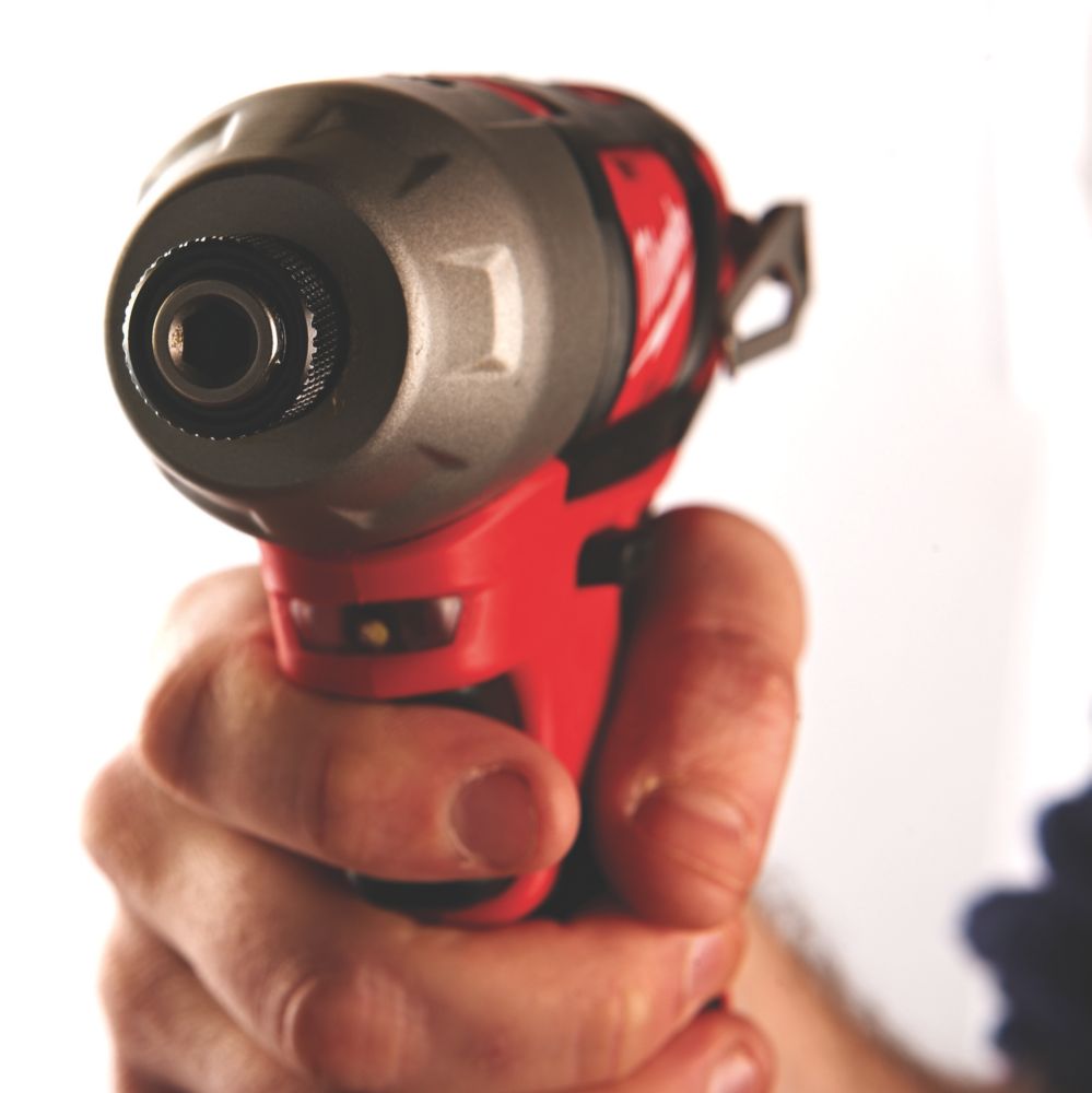 Milwaukee M12 BID 0 12V Li Ion RedLithium Cordless Sub Compact Impact Driver Bare Screwfix