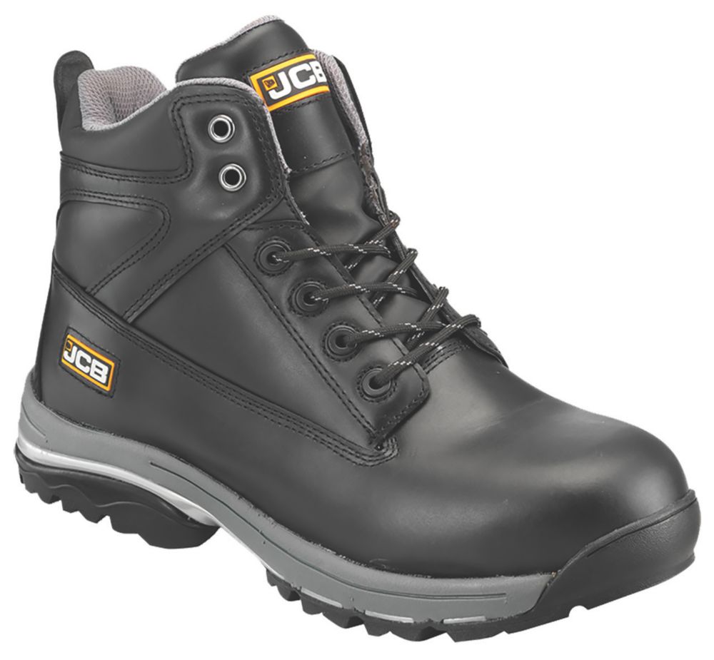 JCB Workmax Safety Boots Black Size 10 Screwfix