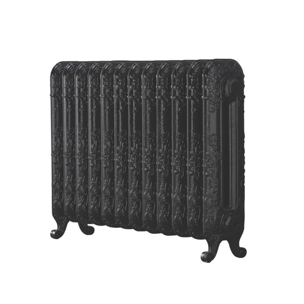Arroll 597mm x 814mm 3108BTU Black Cast Iron 2 Column Radiator Screwfix