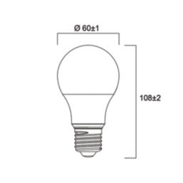 Sylvania ToLEDo E27 GLS LED Light Bulb Frosted 806lm 7W 10 Pack